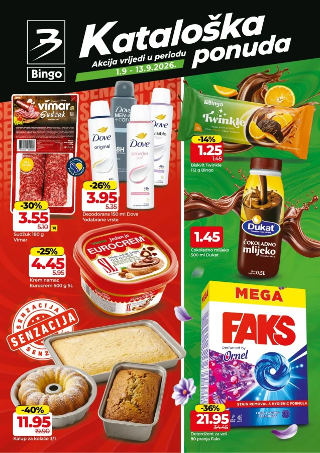 Bingo: Kataloška ponuda FBiH (od 01.09. do 13.09.2026)