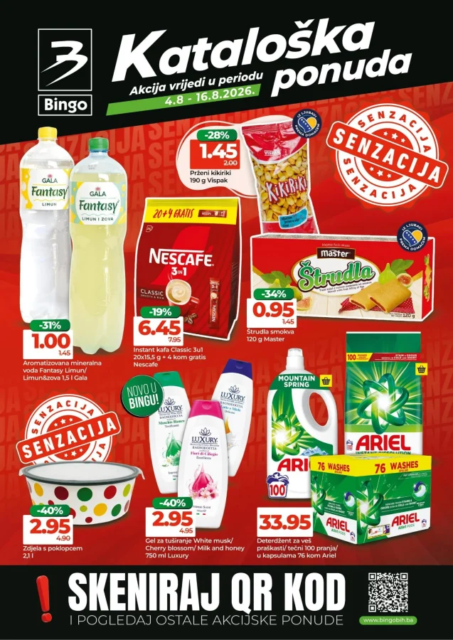 Bingo: Kataloška ponuda RS (od 04.08. do 16.08.2026)