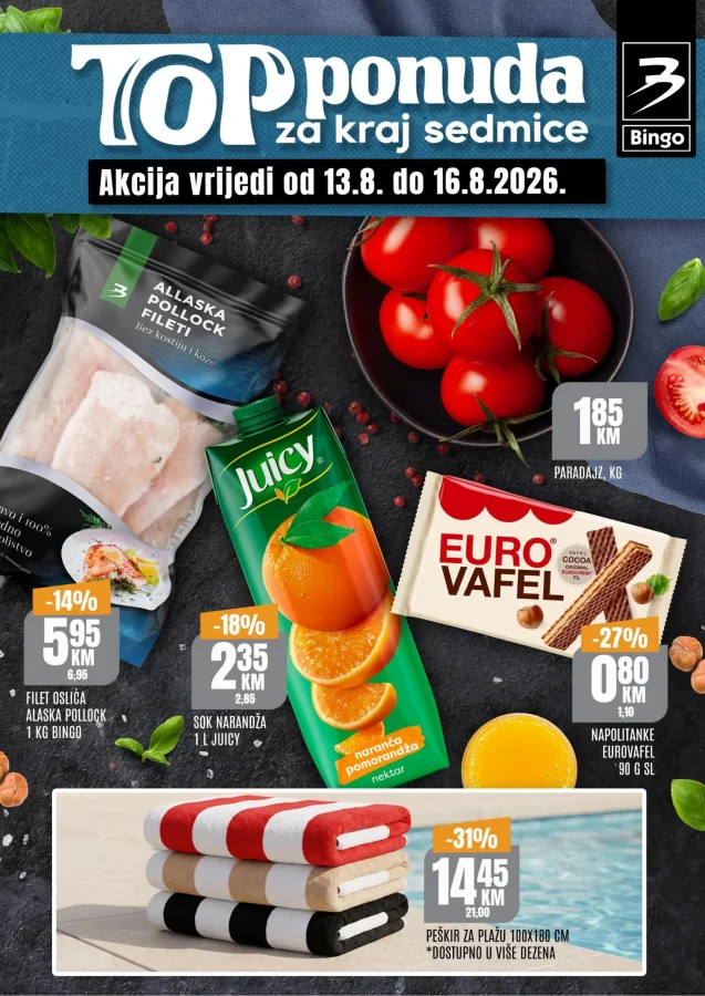 Bingo: Top ponuda za kraj sedmice FBiH (od 13.08. do 16.08.2026)
