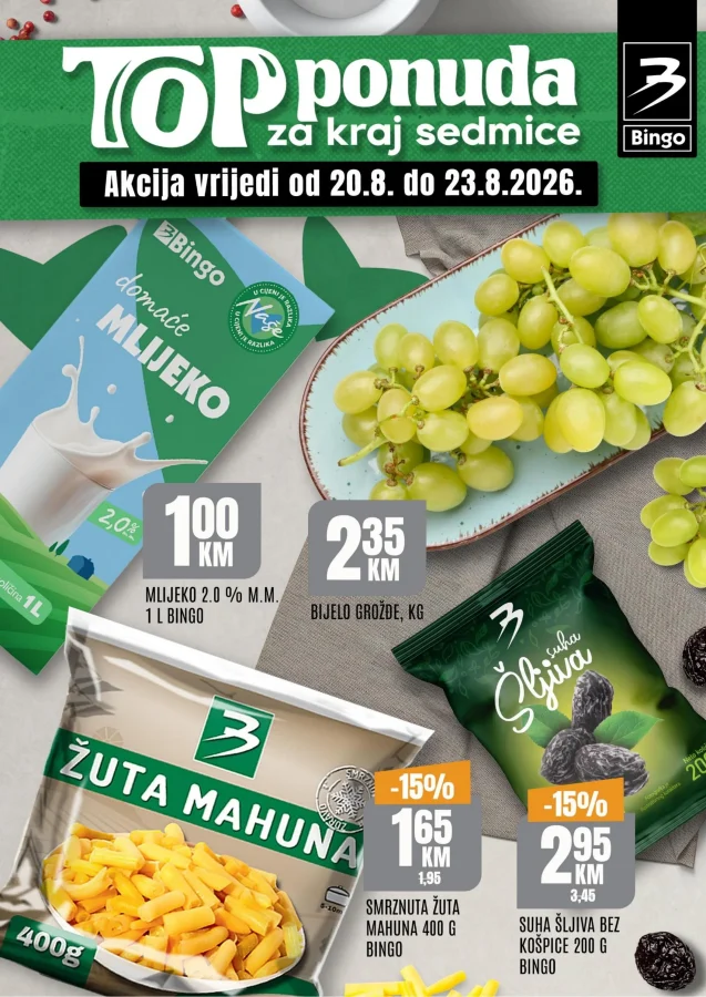 Bingo: Top ponuda za kraj sedmice RS (od 20.08. do 23.08.2026)