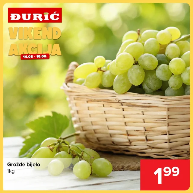 Đurić: Vikend akcija (od 14.08. do 16.08.2026)
