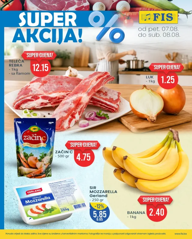 FIS: Vikend akcija (od 07.08. do 08.08.2026)
