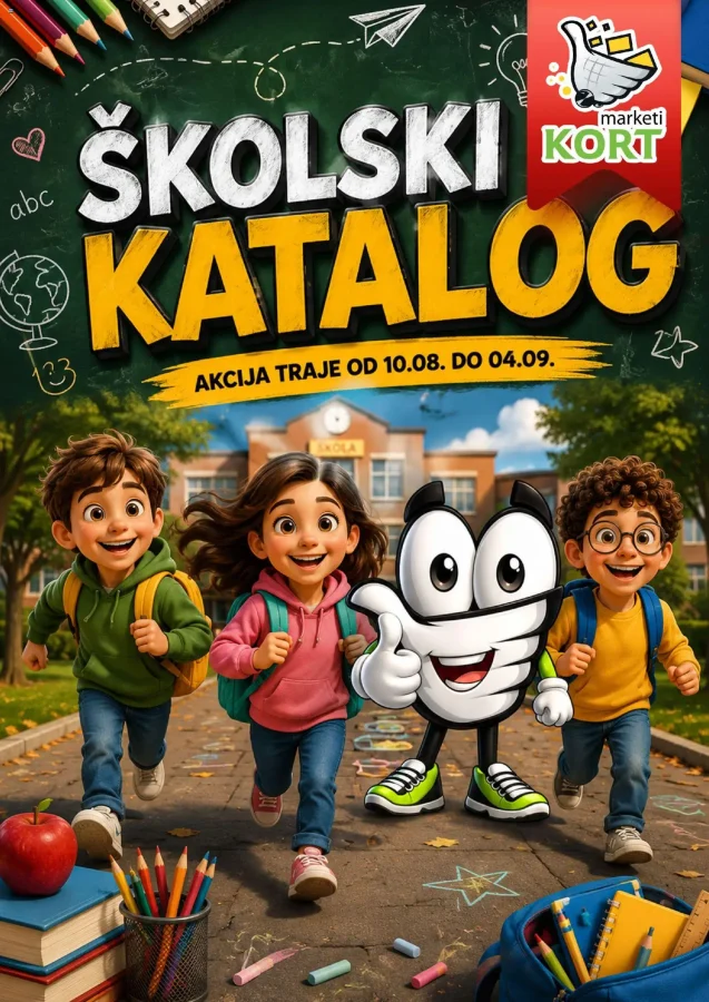 Kort marketi: Školski katalog (od 10.08. do 04.09.2026)