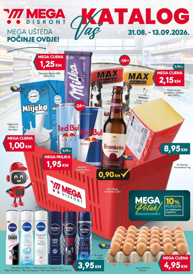 Mega diskont: Katalog (od 31.08. do 13.09.2026)