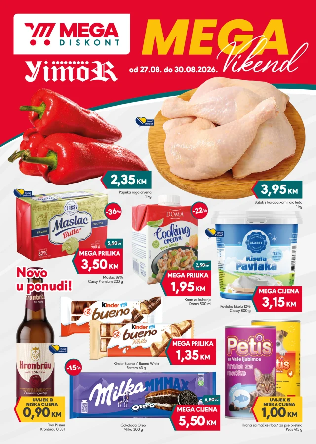 Mega diskont: Vikend akcija (od 27.08. do 30.08.2026)