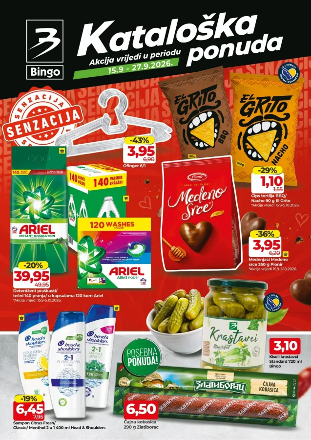 Bingo: Kataloška ponuda RS (od 15.09. do 27.09.2026)