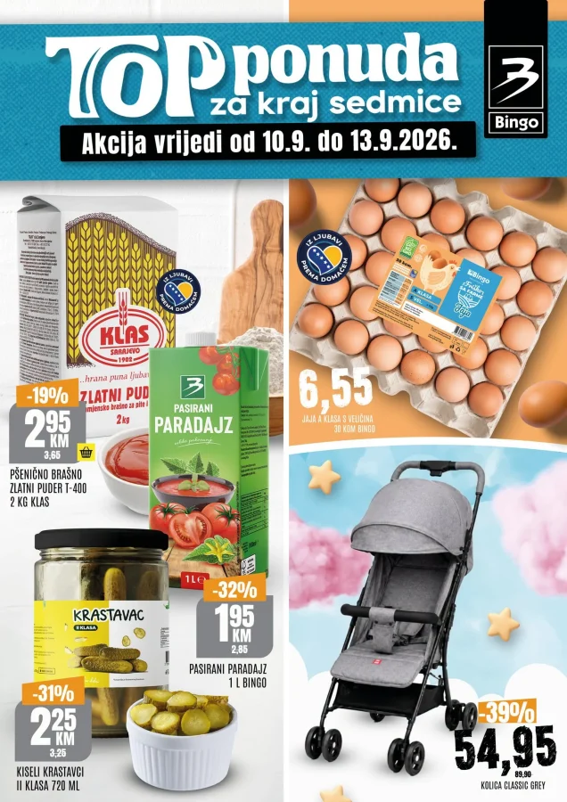Bingo: Top ponuda za kraj sedmice FBiH (od 10.09. do 13.09.2026)