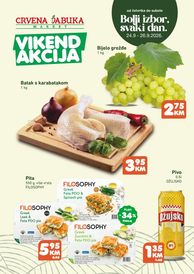 Crvena jabuka: Vikend akcija (od 24.09. do 26.09.2026)