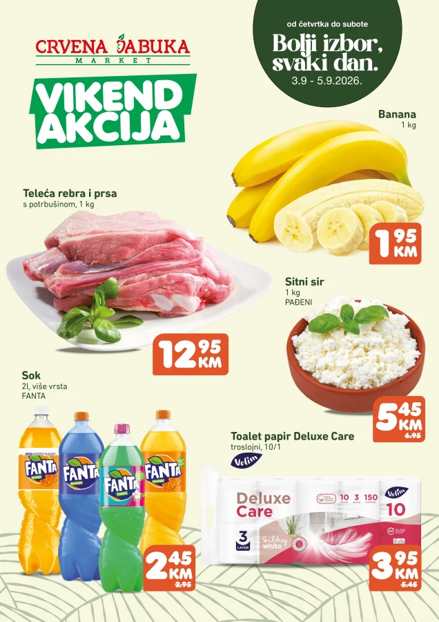 Crvena jabuka: Vikend akcija (od 03.09. do 05.09.2026)
