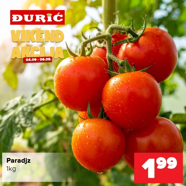 Đurić marketi: Vikend akcija (od 04.09. do 06.09.2026)