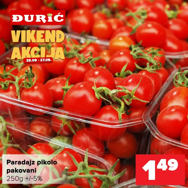 Đurić: Vikend akcija (od 25.09. do 27.09.2026)