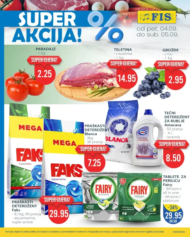 FIS: Vikend akcija (od 04.09. do 05.09.2026)