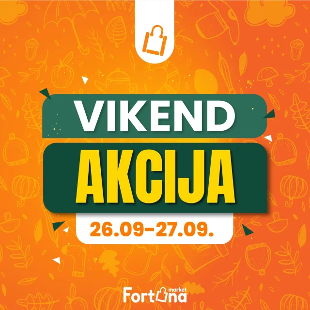 Fortuna marketi: Vikend akcija (od 26.09. do 27.09.2026)