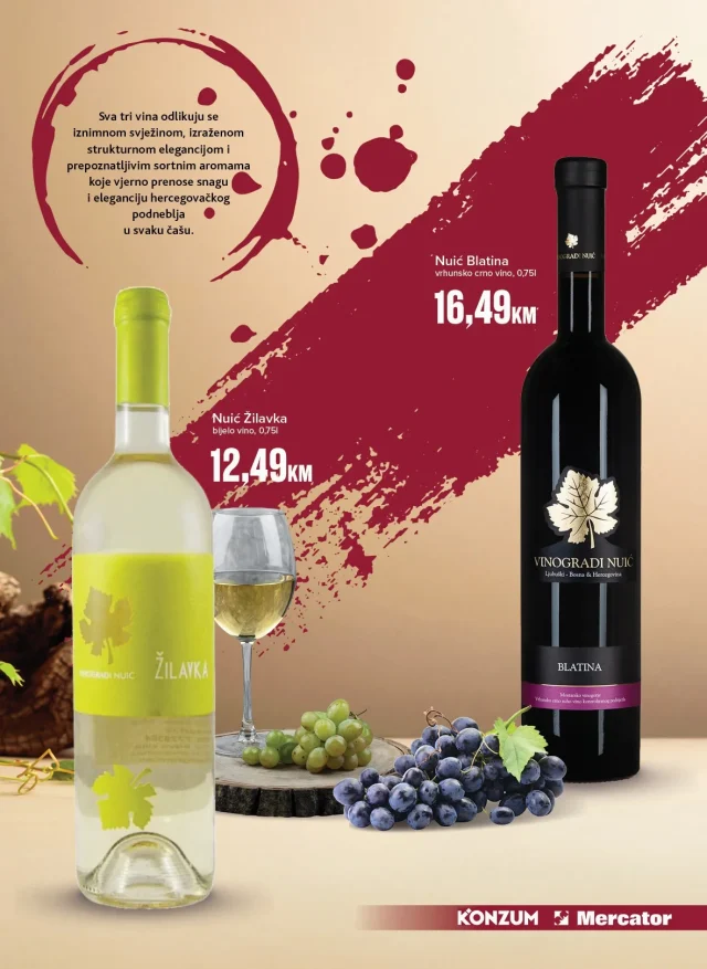 Konzum i Mercator: Naša selekcija vina (od 21.09. do 22.11.2026)