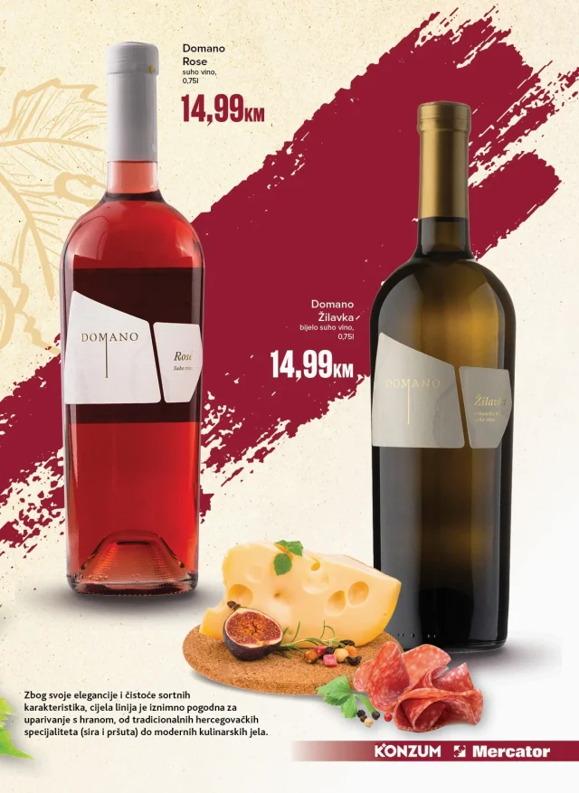 Konzum i Mercator: Naša selekcija vina (od 21.09. do 22.11.2026)