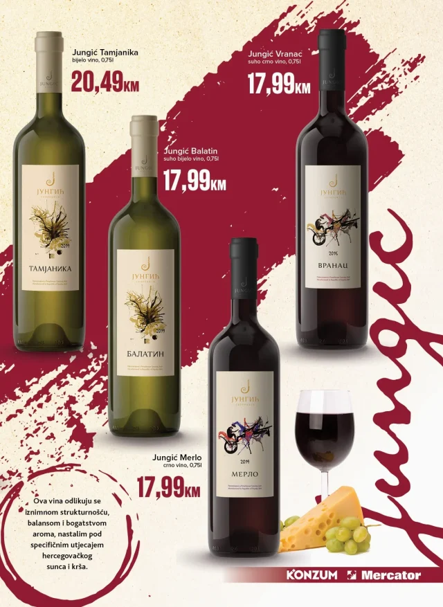 Konzum i Mercator: Naša selekcija vina (od 21.09. do 22.11.2026)