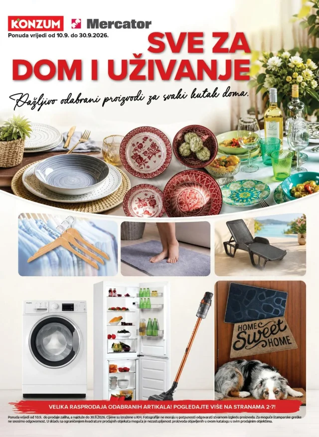 Konzum i Mercator: Sve za dom i uživanje