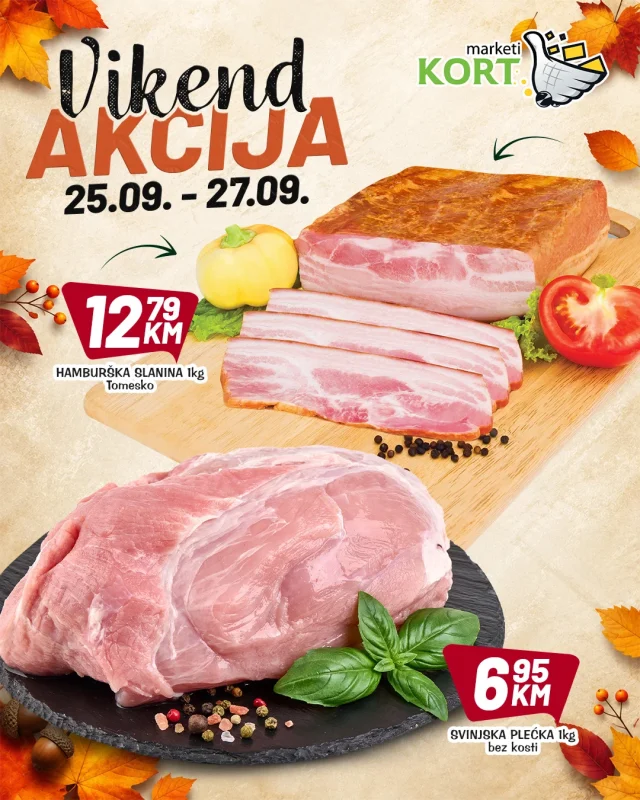 Kort marketi: Vikend akcija (od 25.09. do 27.09.2026)