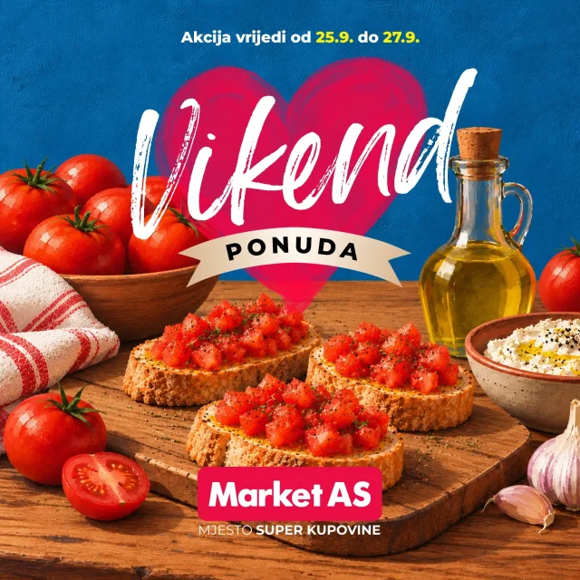 Market AS: Vikend akcija (od 25.09. do 27.09.2026)