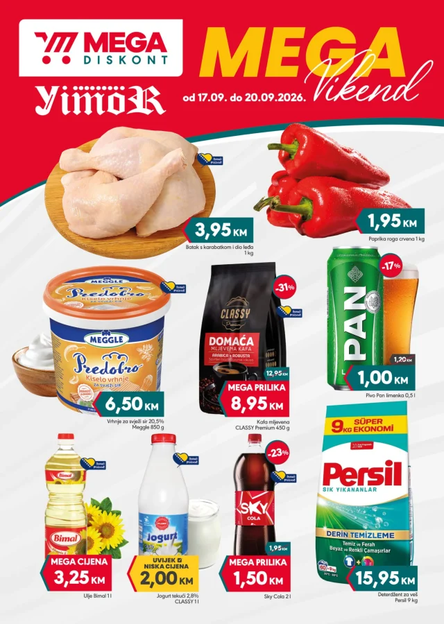 Mega diskont: Vikend akcija (od 17.09. do 20.09.2026)