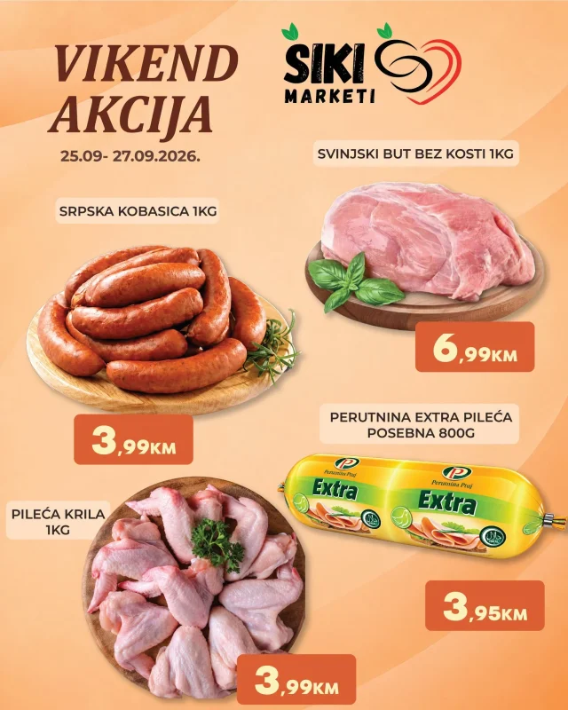 Šiki: Vikend akcija (od 25.09. do 27.09.2026)