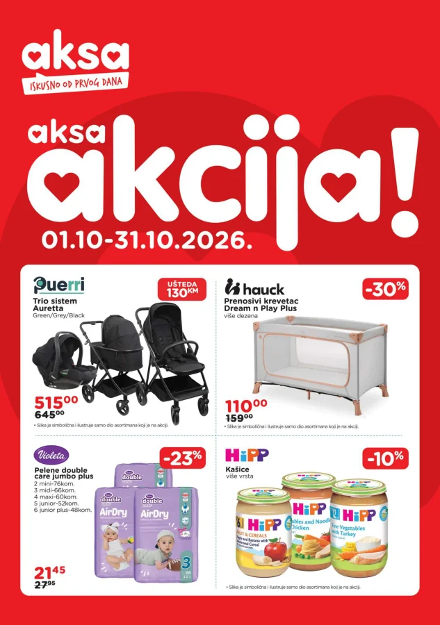 Aksa: Akcija (od 01.10. do 31.10.2026)