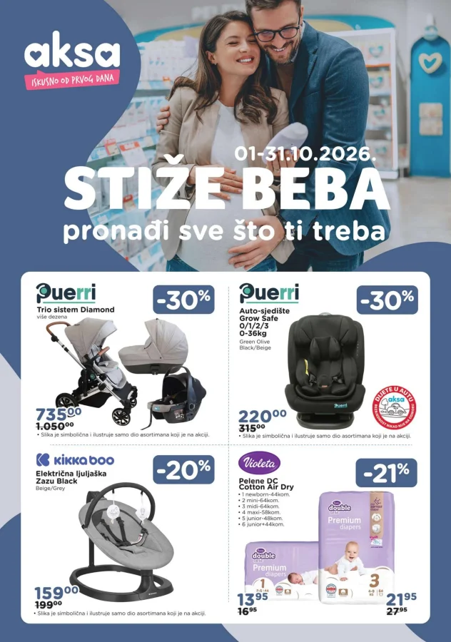 Aksa: Stiže beba, pronađi sve što ti treba (od 01.10. do 31.10.2026)