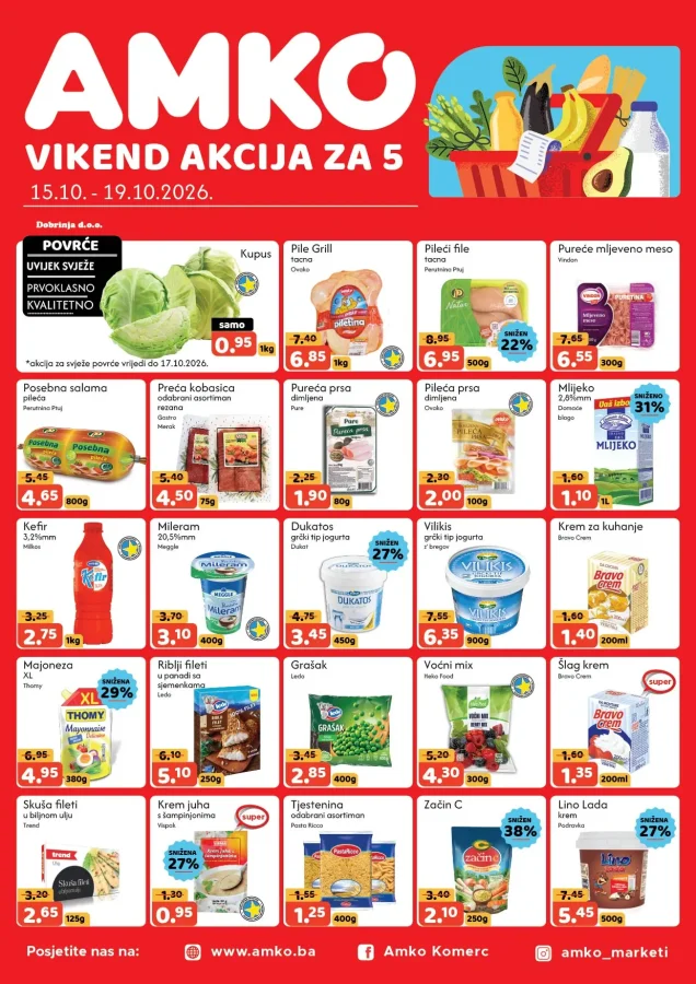 Amko komerc: Vikend akcija (od 15.10. do 19.10.2026)