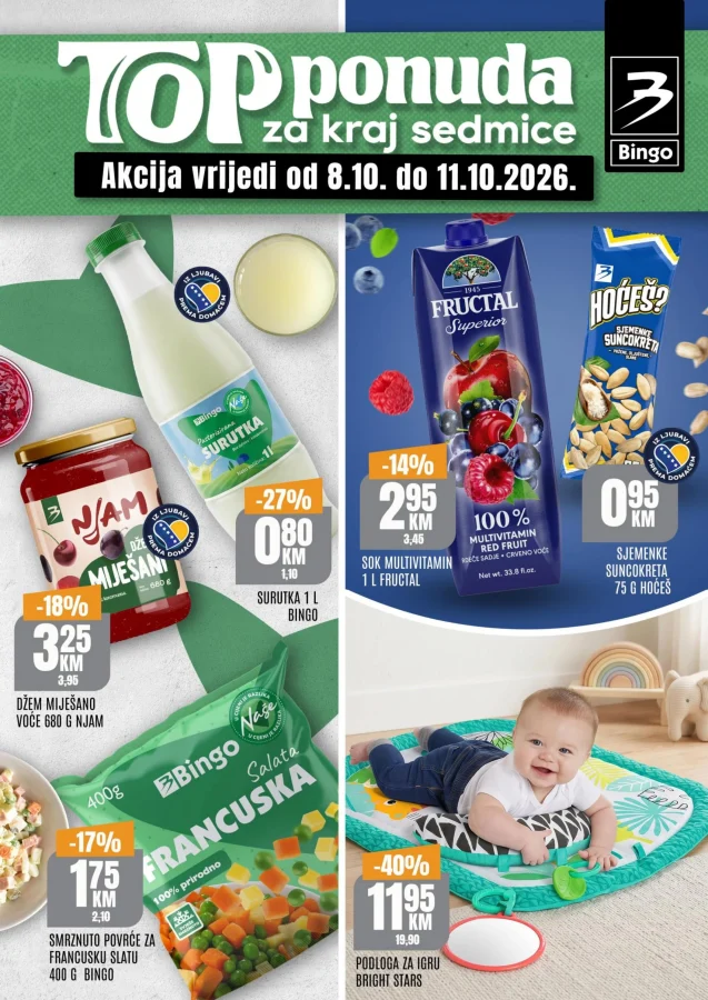 Bingo: Top ponuda za kraj sedmice FBiH (od 08.10. do 11.10.2026)