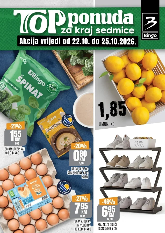 Bingo: Top ponuda za kraj sedmice RS (od 22.10. do 25.10.2026)