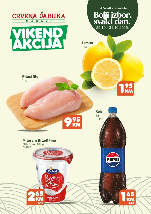 Crvena jabuka: Vikend akcija (od 29.10. do 31.10.2026)