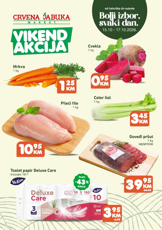 Crvena jabuka: Vikend akcija (od 15.10. do 17.10.2026)