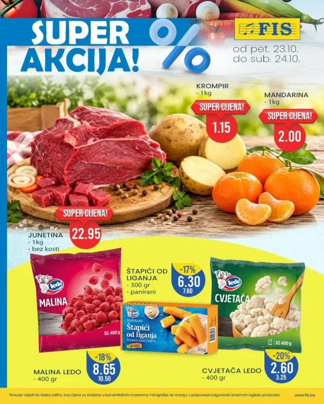 FIS: Vikend akcija (od 23.10. do 24.10.2026)