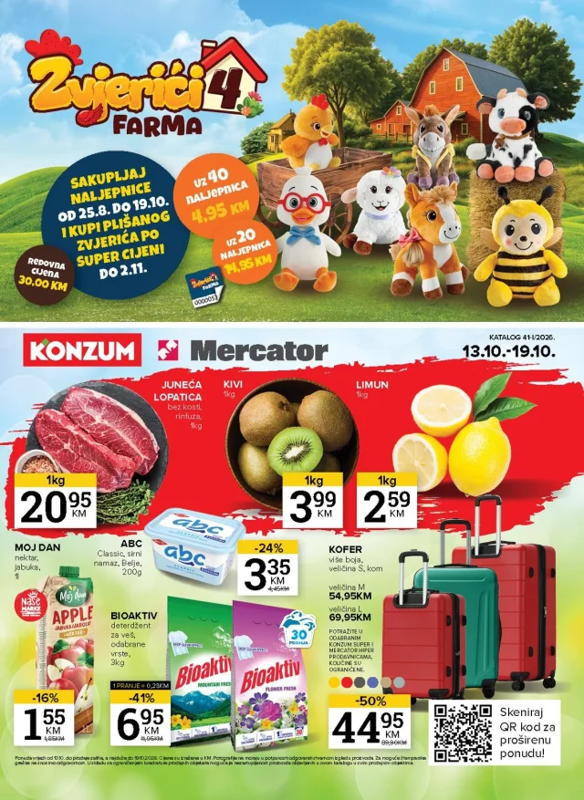 Konzum i Mercaror: Katalog FBiH (od 13.10. do 19.10.2026)