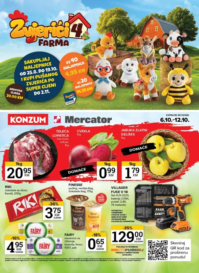 Konzum i Mercator: Katalog FBiH (od 06.10. do 12.10.2026)