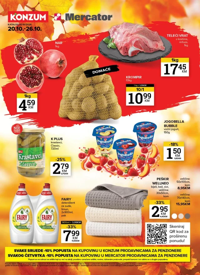 Konzum i Mercator: Katalog RS (od 20.10. do 26.10.2026)
