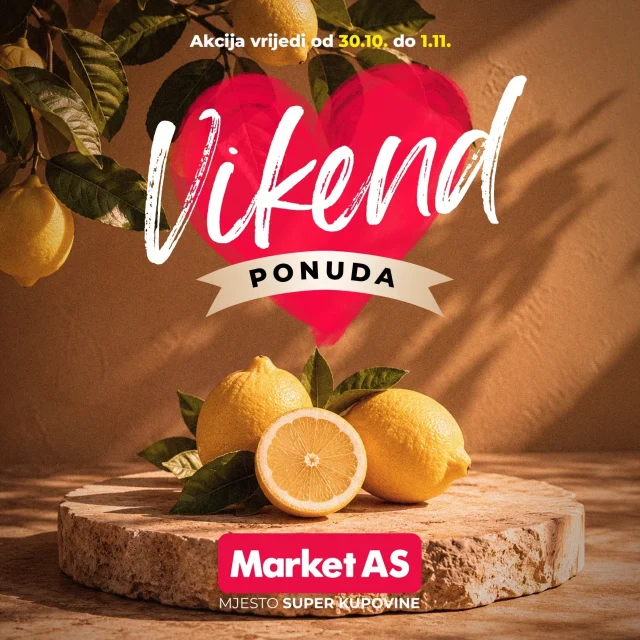 Market AS: Vikend akcija (od 30.10. do 01.11.2026)