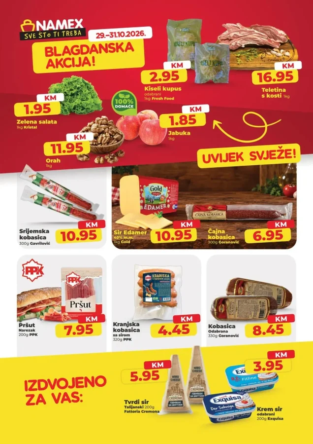 Namex: Blagdanska akcija (od 29.10. do 31.10.2026)