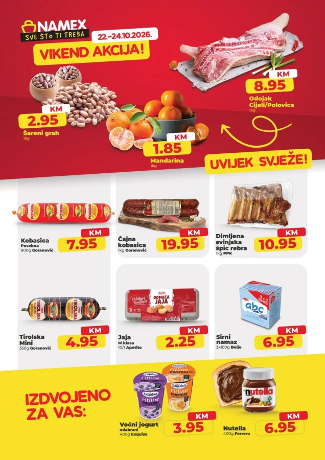 Namex: Vikend akcija (od 22.10. do 24.10.2026)