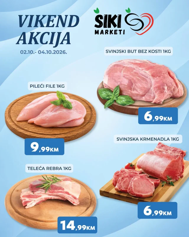Šiki marketi: Vikend akcija (od 02.10. do 04.10.2026)